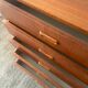 Danish teak chiffonier chest of drawers with 5 drawers