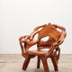 Robust armchair made of recycled wood