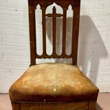 Chaise prie Dieu en chêne massif XIX siècle