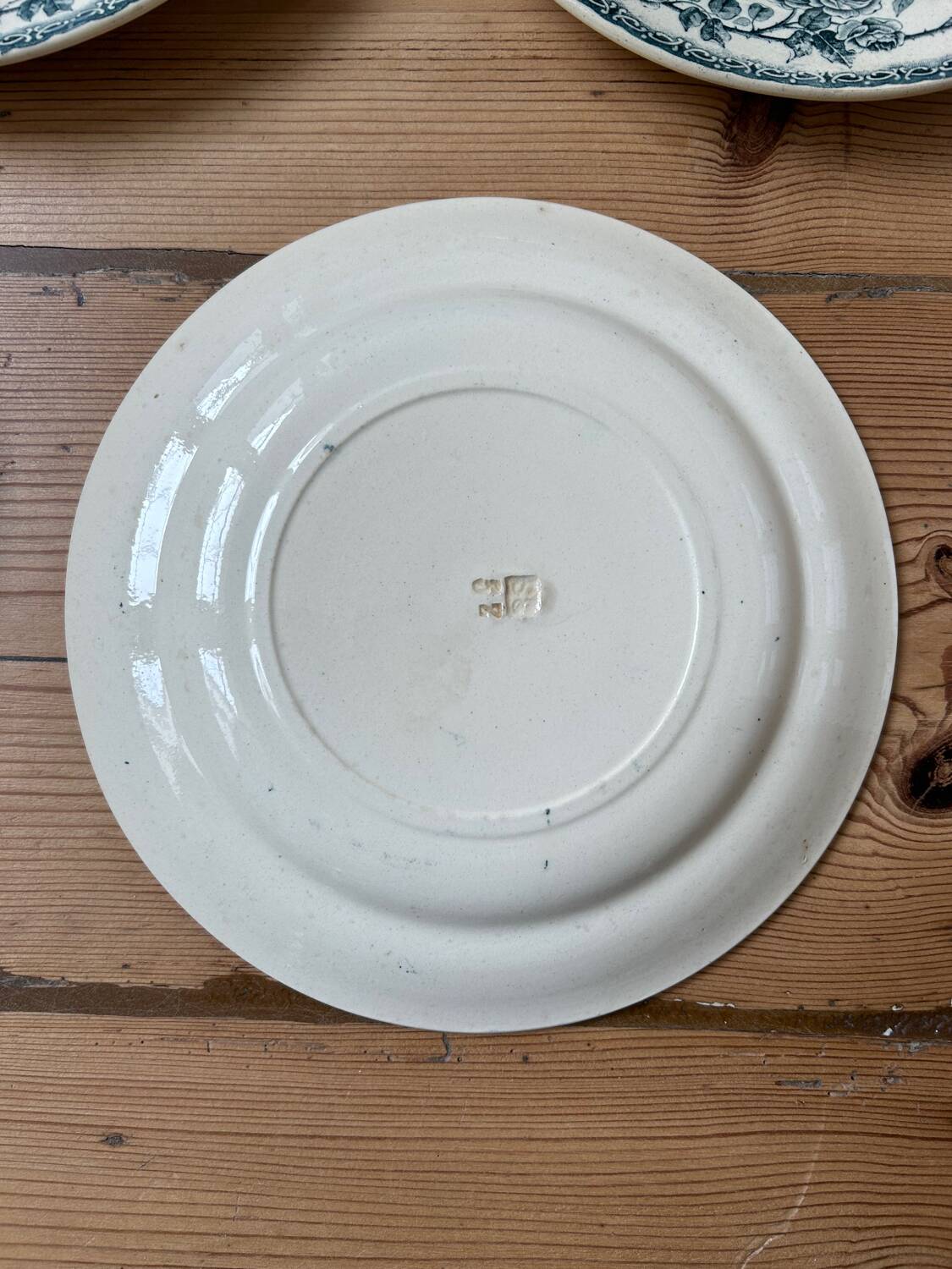 Set of 7 old flat plates