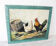 Oil on wood framed and signed Henri Merlet rooster & hen