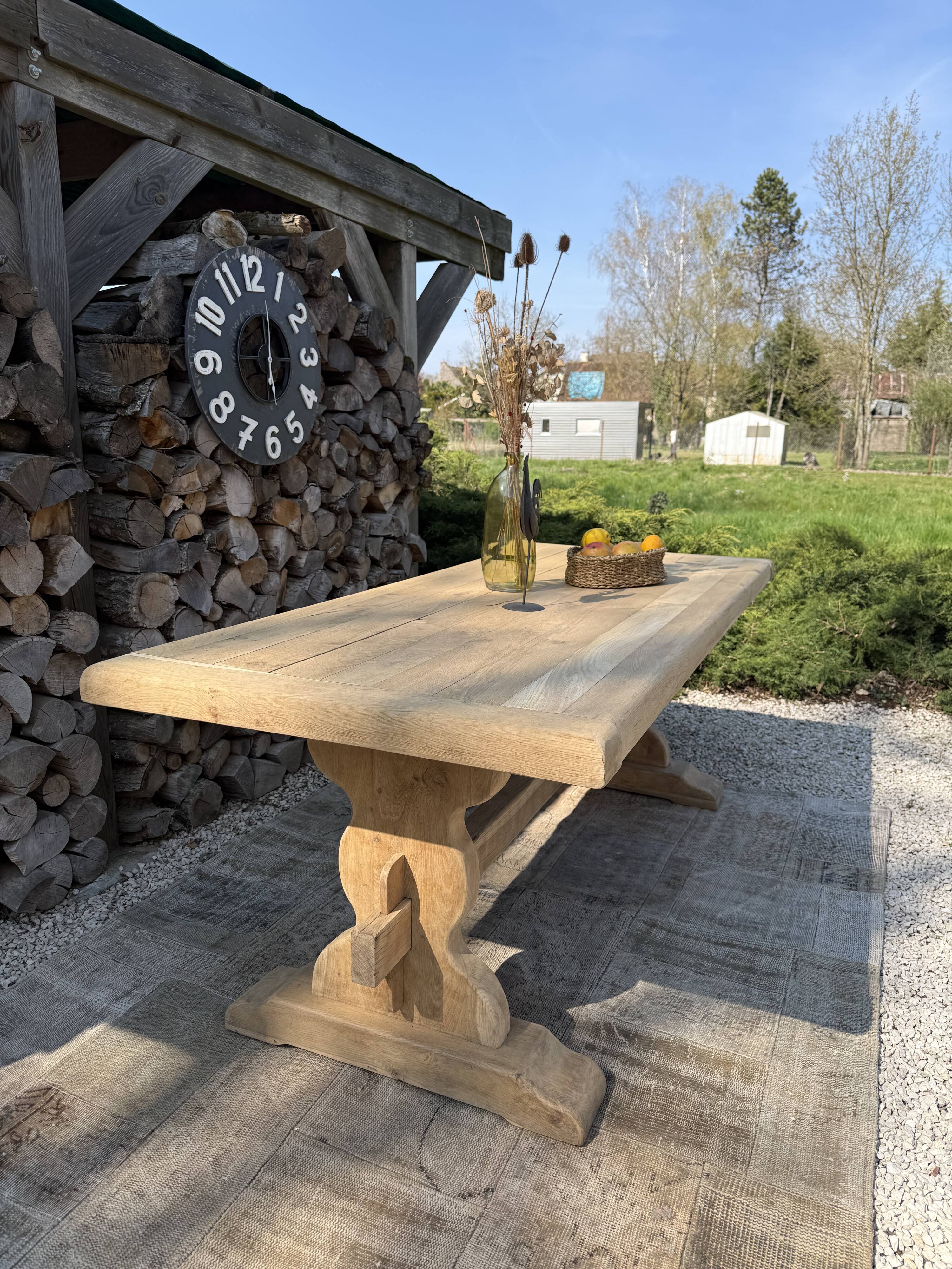 Monastery table made of solid oak.