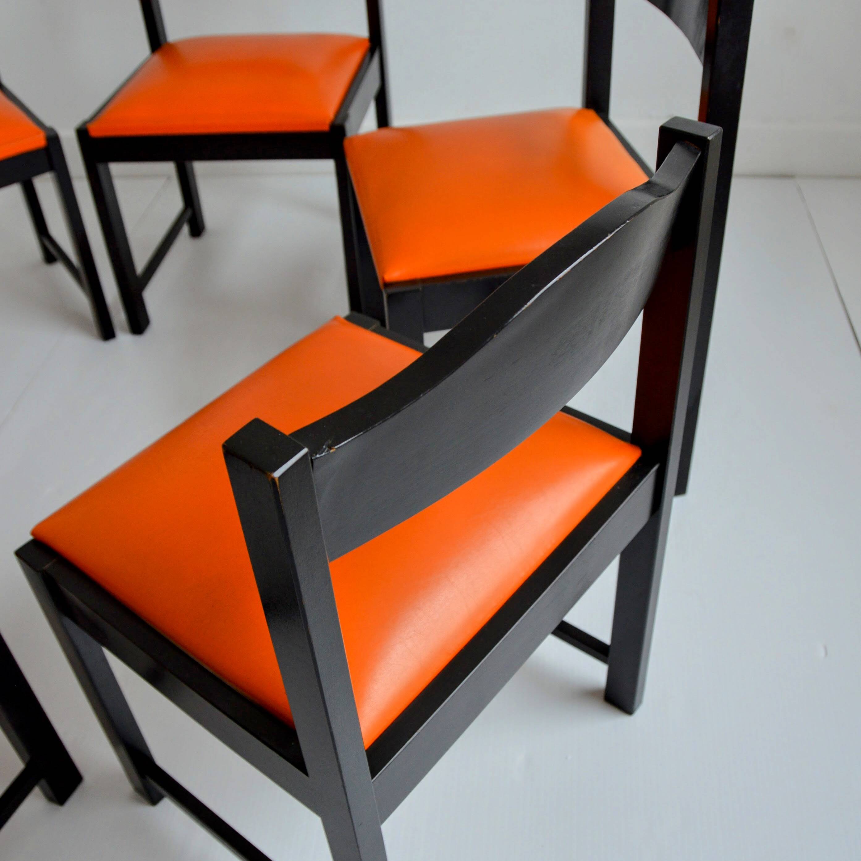 Set of 6 vintage Scandinavian chairs from the 1960s