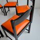 Set of 6 vintage Scandinavian chairs from the 1960s
