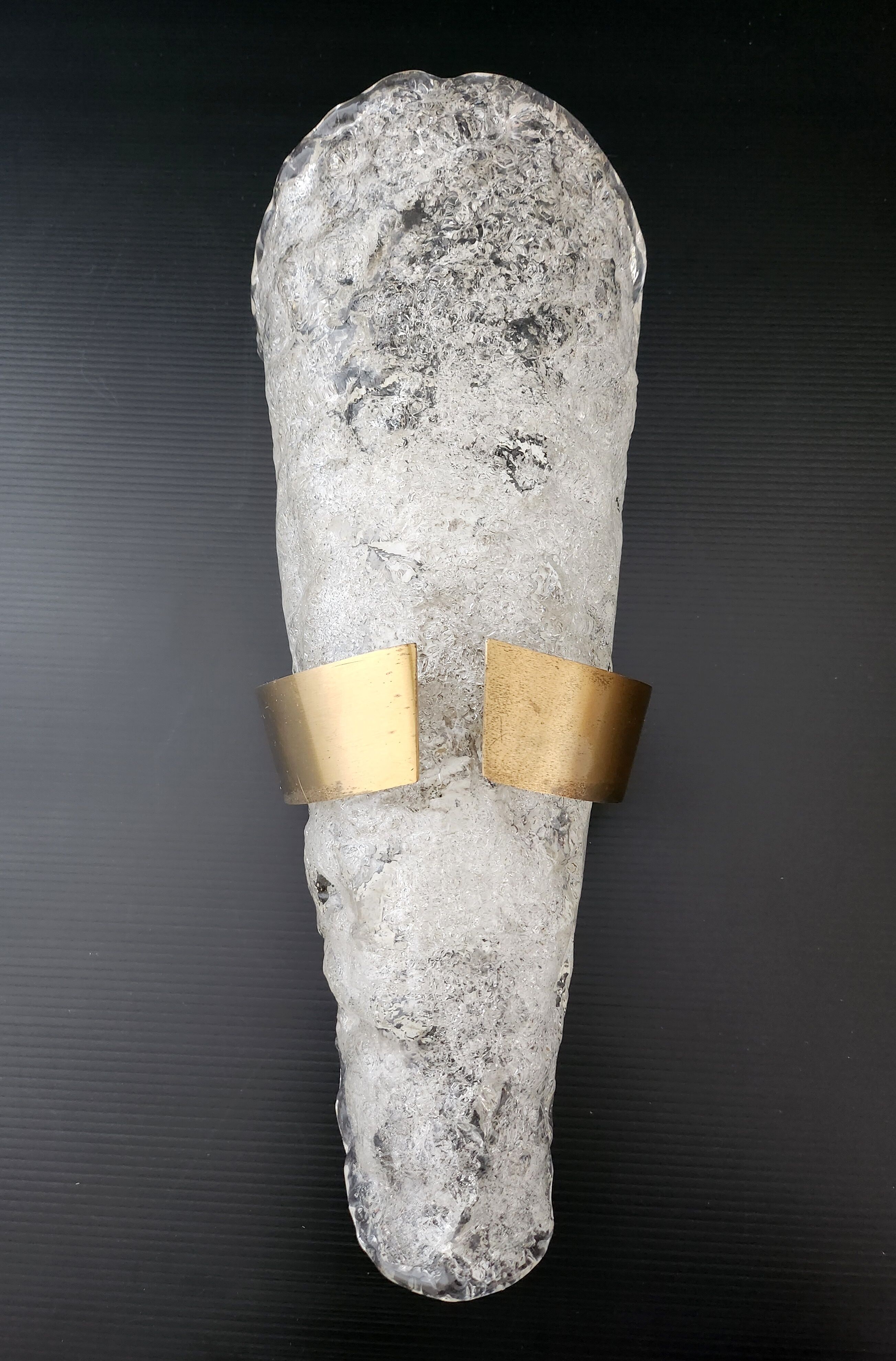 Applique vintage 1960 bronze & verre