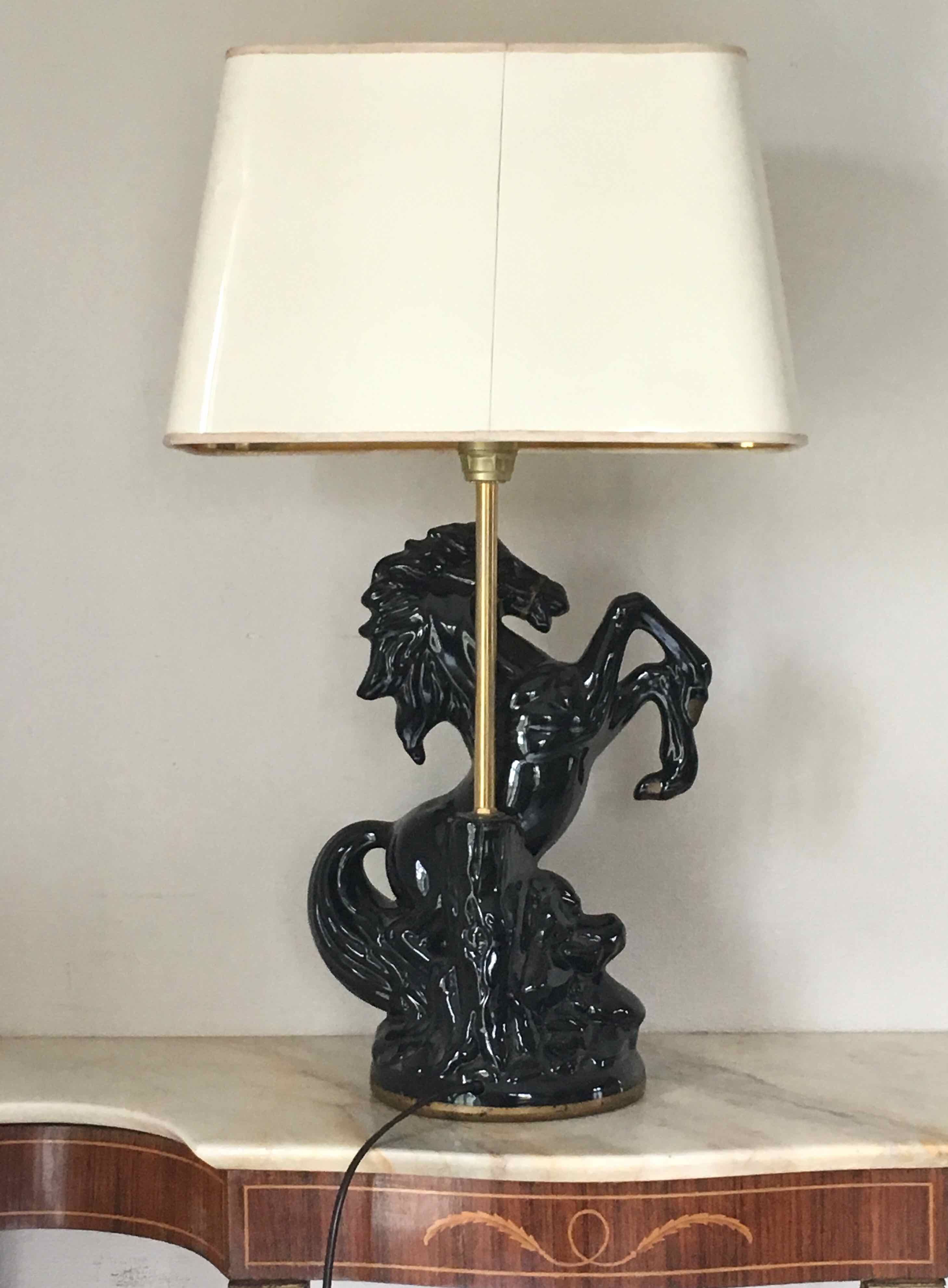 Prancing horse lamp 60s