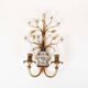 Monumental Bagues style crystal and gilt sconces by Banci Firenze