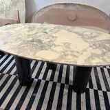 Marble dining table and steel legs