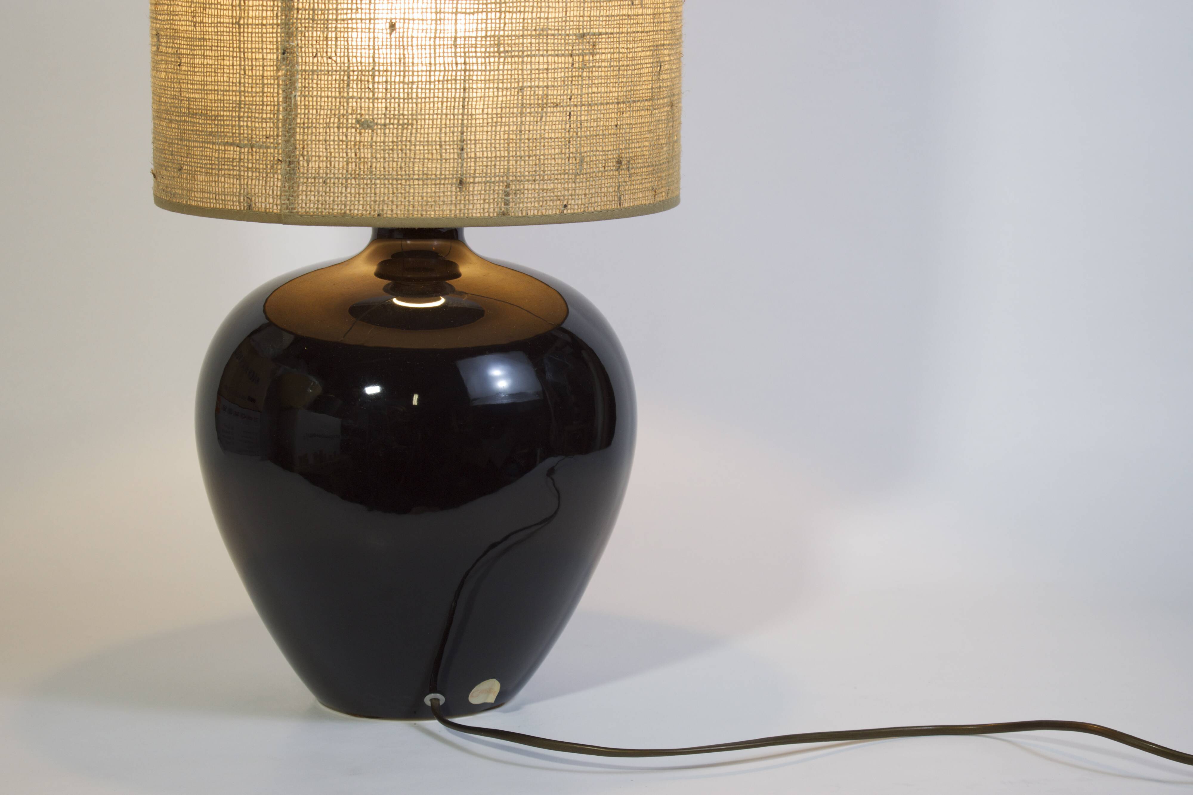 Black ceramic lamp