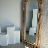 Rattan foot mirror with braces H:2m