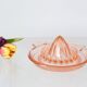 Adorable pink glass juicer