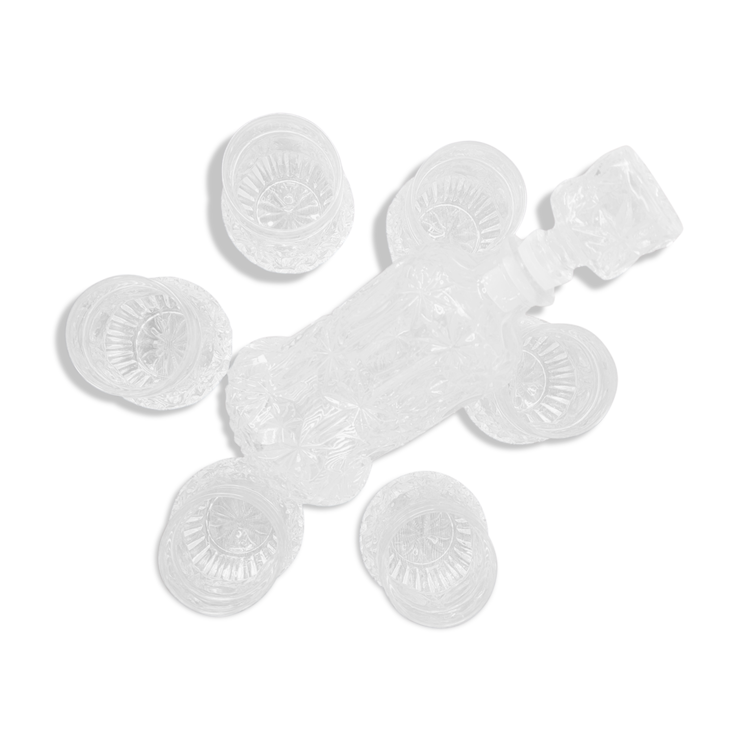 Whisky decanter with 6 glasses