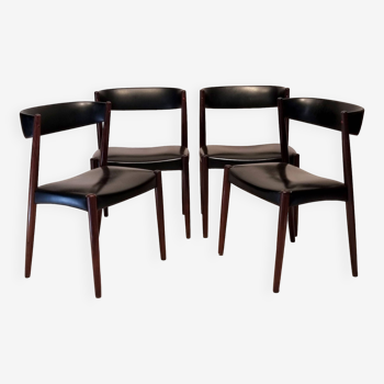 Série de quatre chaise scandinaves - vejle mobelfabrik - palissandre - ca 1960