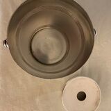 Pair of luc Lanel Christofle Gallia silver metal ice buckets 1940