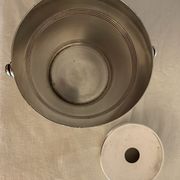 Pair of luc Lanel Christofle Gallia silver metal ice buckets 1940