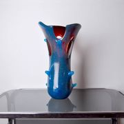 Sommerso vase by seguso in two-tone murano glass, Italy, 1970