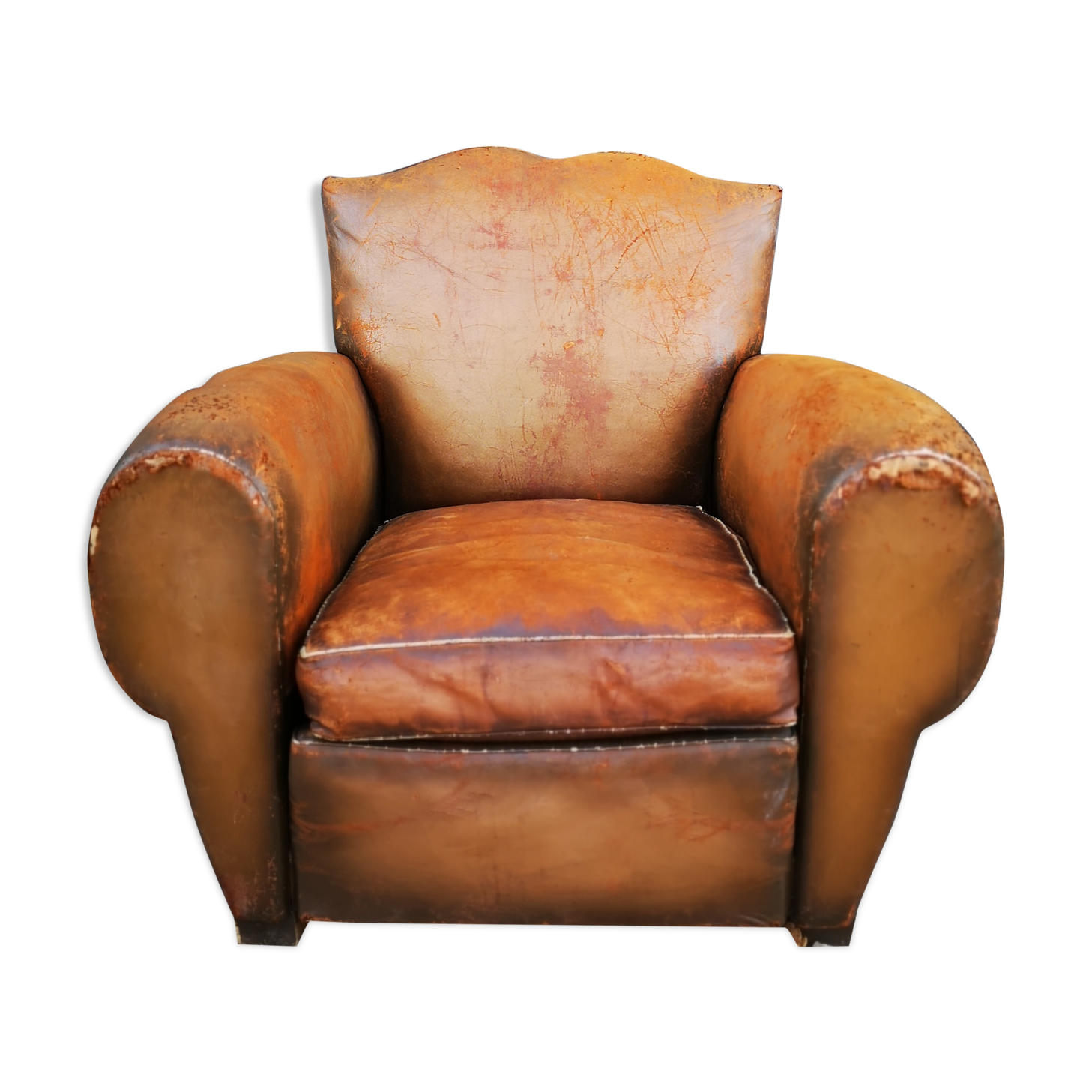 Leather club chair