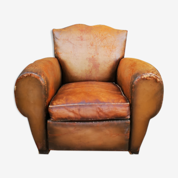 Leather club chair