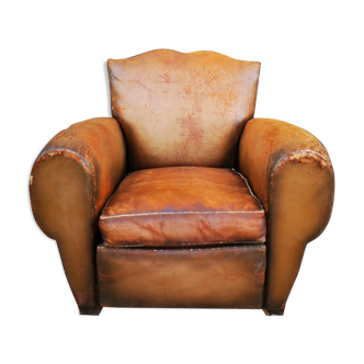 Fauteuil club en cuir