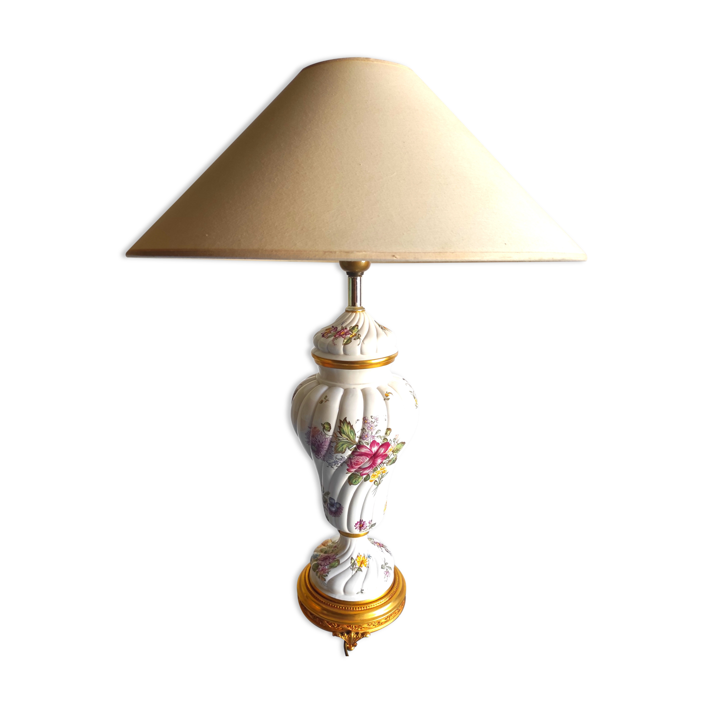 English porcelain lamp
