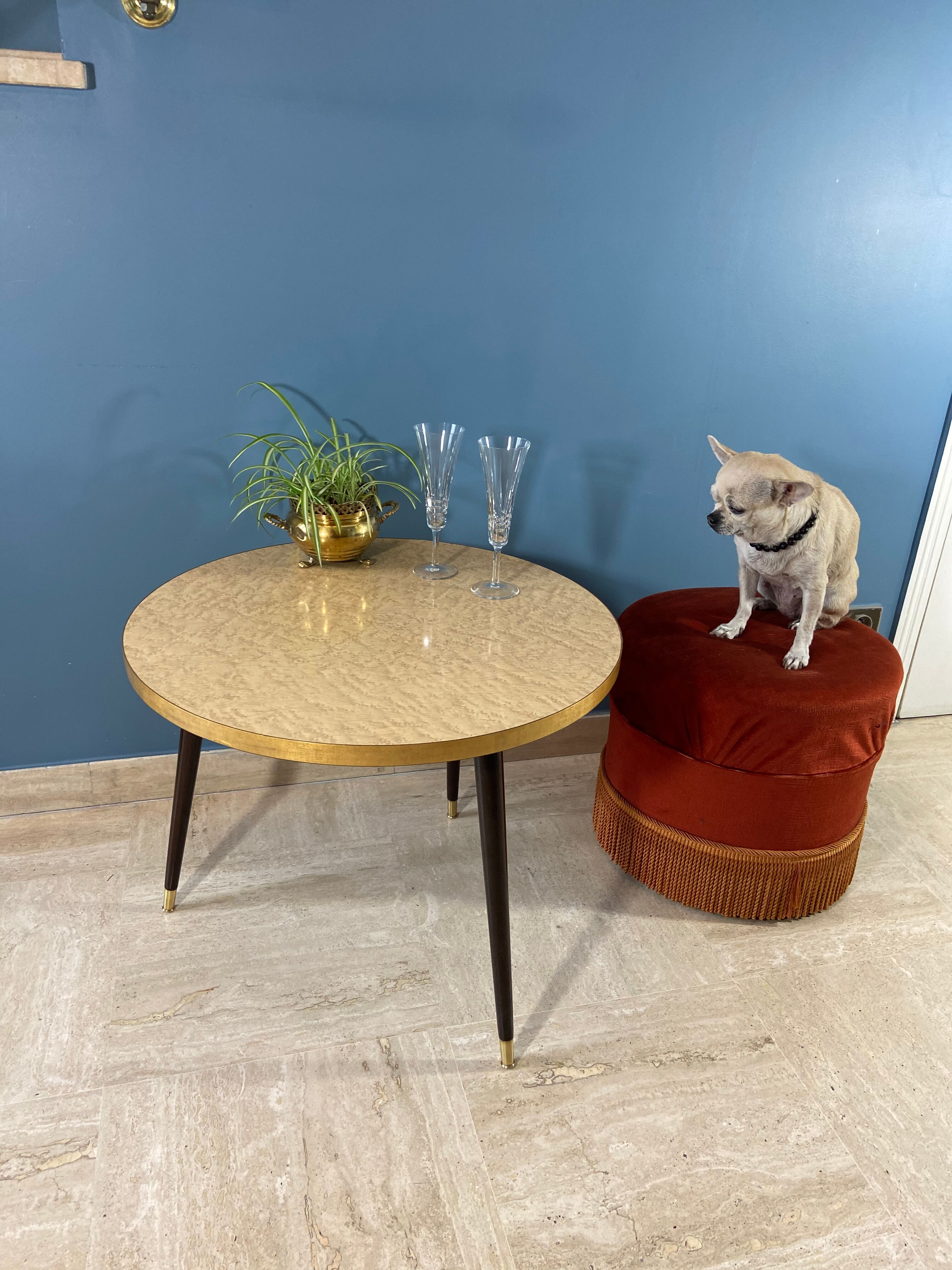 Vintage tripod coffee table 1950