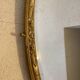 Antique oval gold mirror with floral decoration – 105 × 70 cm Elegant mirror