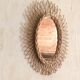 Oval sun rattan mirror 38x52cm