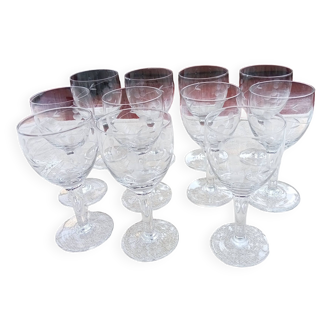 11 verres à pied années 40