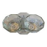 Salerons en verre moulé