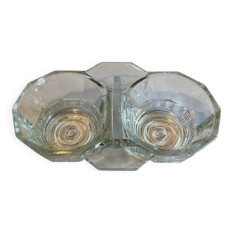 Salerons en verre moulé