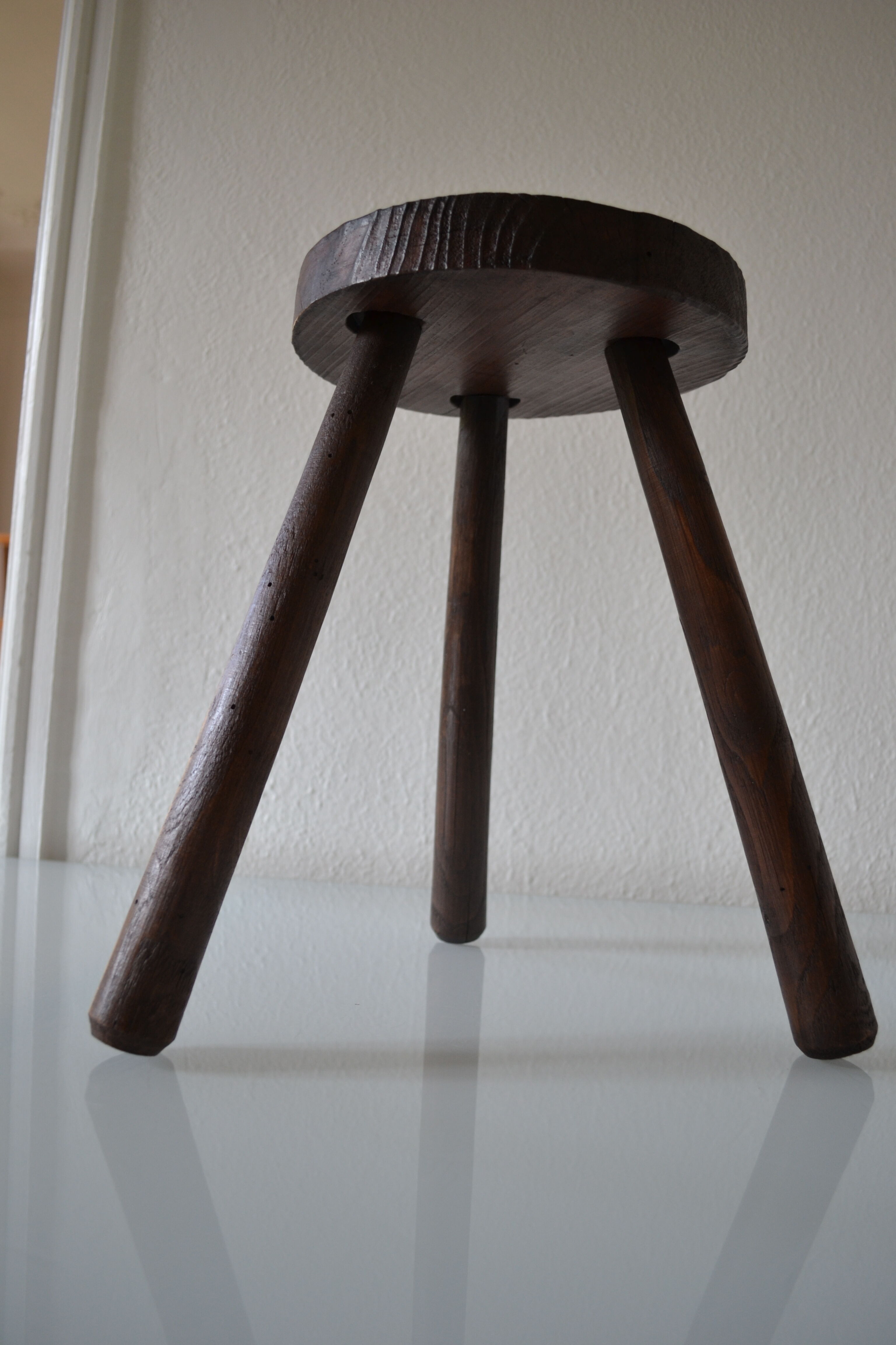 Brutalist modernist tripod stool 1950