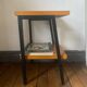 Industrial style metal bedside table