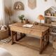 School desk wooden 2 seats