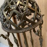 Louis XVI style gilt bronze fireplace set