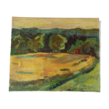 Oil on landscape canvas