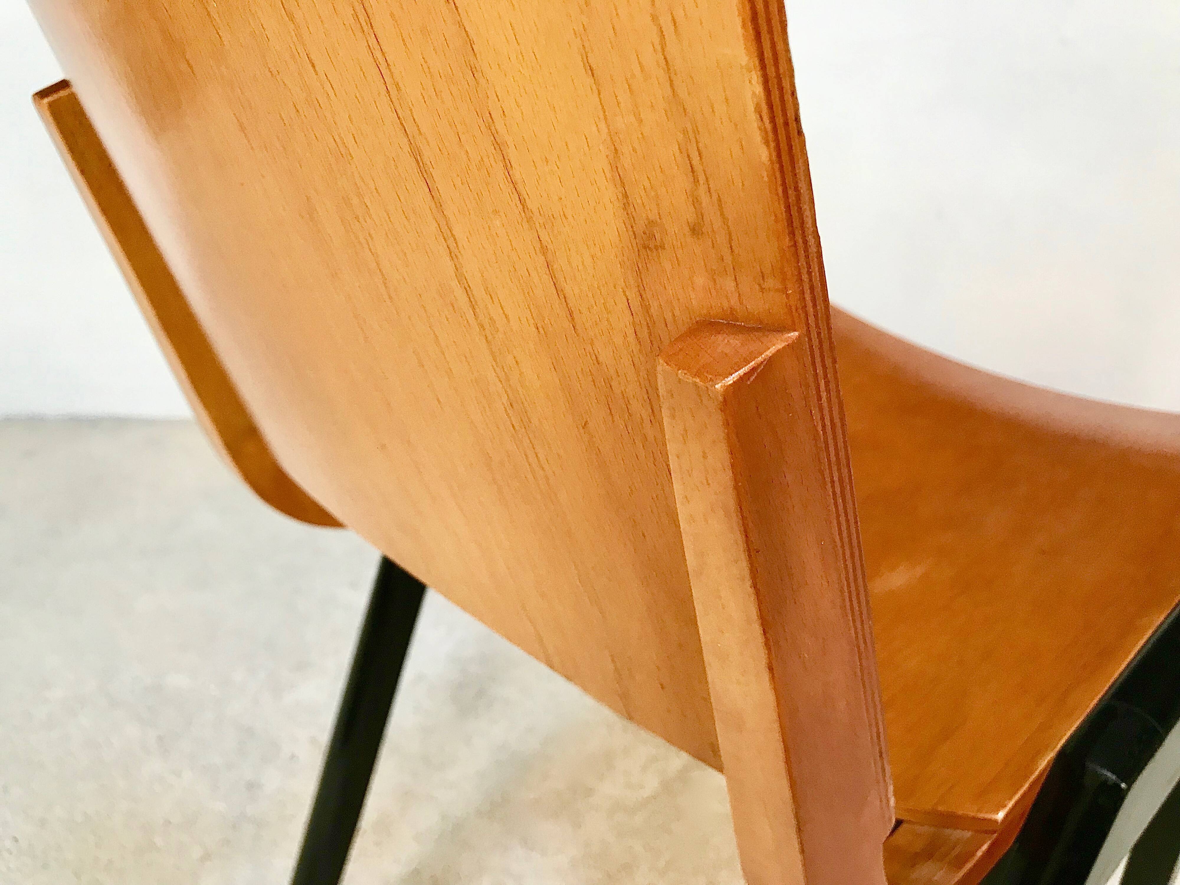 Set of 6 Dining Chairs P7 by Roland Rainer for E & A Pollack, Vienna 1952