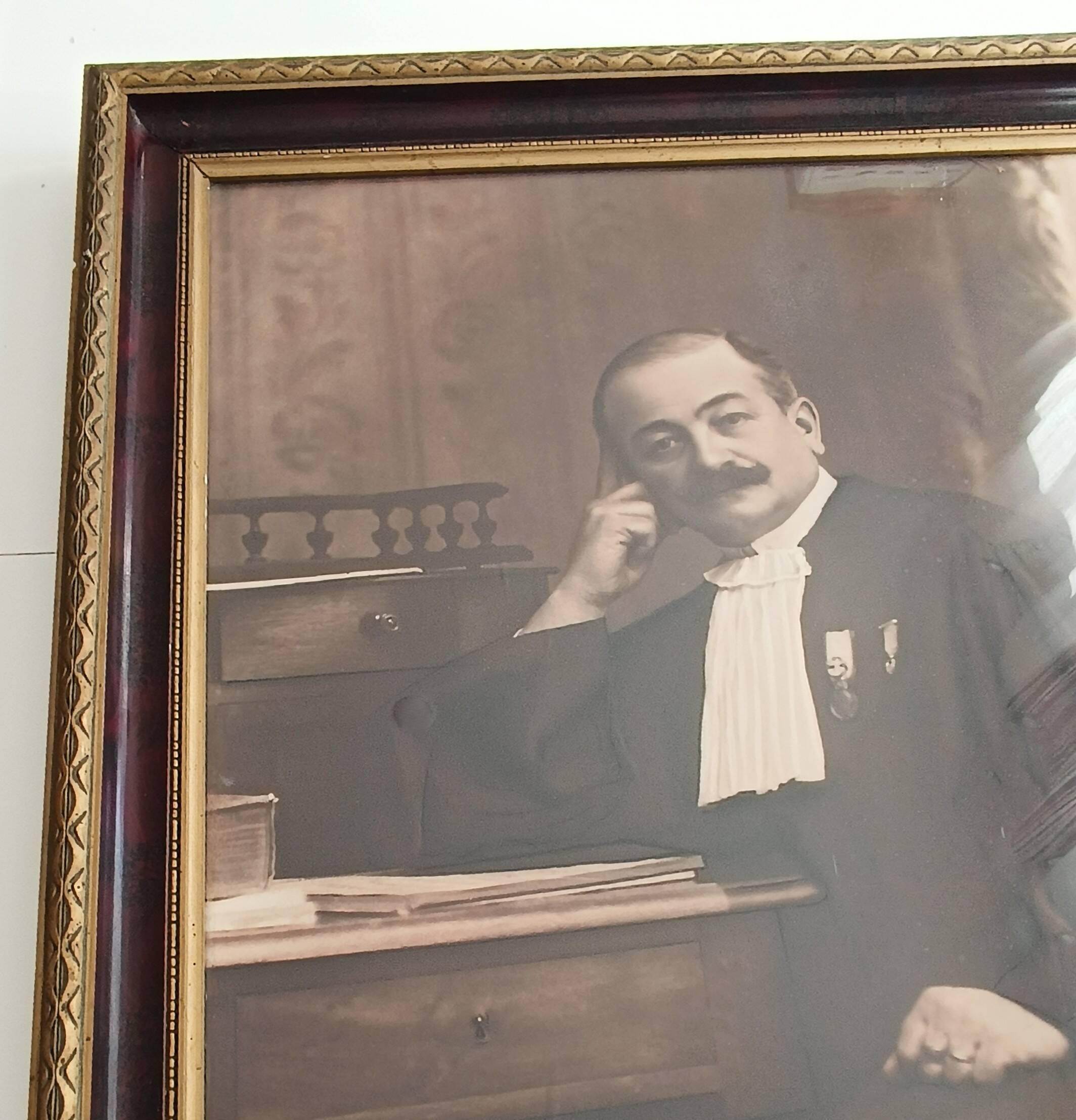 Large old photo portrait of a magistrate 1931