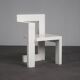Asymmetrical modernist wooden chair, Netherlands, 1970s