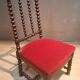 Chaise basse Napoléon III en velour rouge