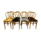 Set of 8 bistro chairs 1950