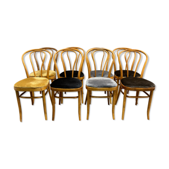 Set of 8 bistro chairs 1950