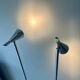 Paire de lampadaires Herstal acier chromé