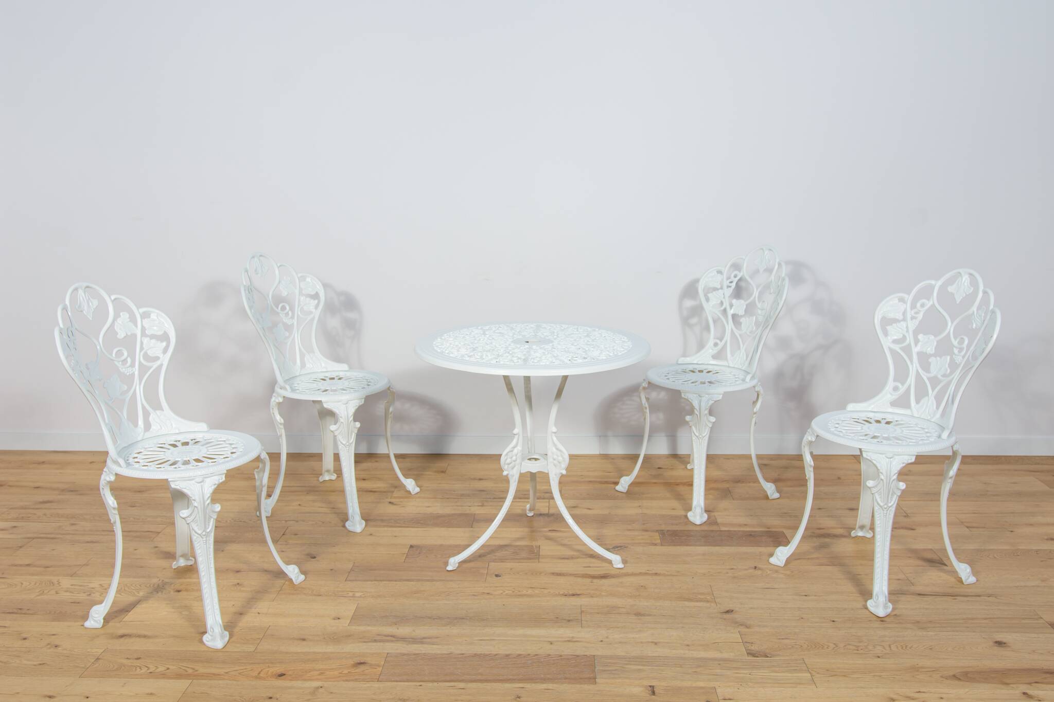 Art Nouveau Aluminum Garden Chairs, 1950s, United Knigdom, Set of 5