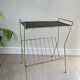Vintage side table / gold end table / accent table