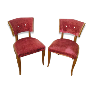 Paire de chaises en bois