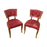 Paire de chaises en bois des années 50