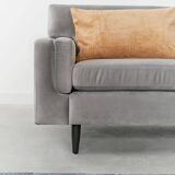 Sofa HELSINKI grey velour, Scandinavian design