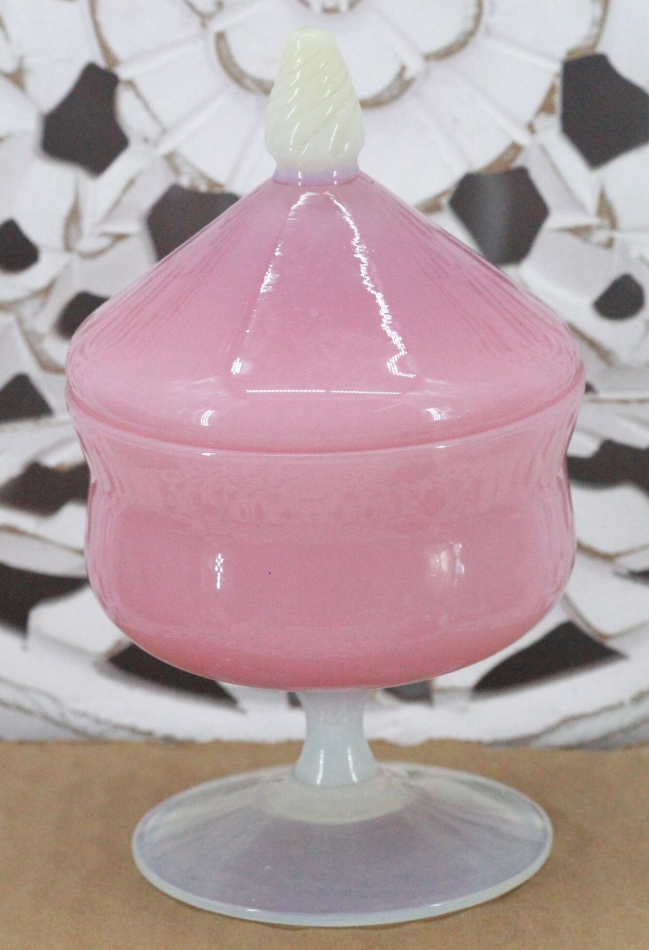 Pink opaline candy box