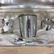 Christofle silver metal box, birth or baptism