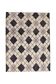 Cream Navy Wool Kilim Rug, Modern Check Diamond Flatweave Carpet 192x160cm